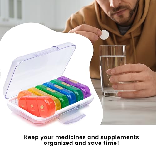 POPCUBE Premium Medicine organizer Box- Waterproof Weekly Medicine organizer- Medicine Box for home, 7 days tablet organizer For Home-Large Pill Organizer Box Case (Transparent, 3 Compartment) - Image 5