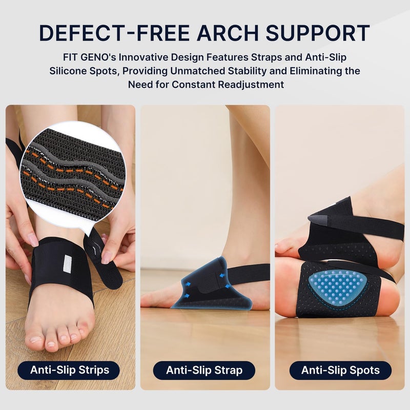 SCIENISH Plantar Fasciitis Night Splint, Black Multi Adjustable Ankle Brace Foot Drop Orthotic Brace for Plantar Fasciitis, Arch Foot Pain, Achilles Tendonitis Support for Women, Men (Upgraded Non-Slip Black) - Image 4