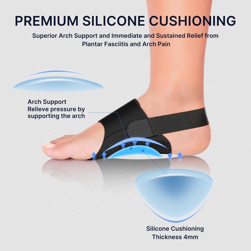 SCIENISH Plantar Fasciitis Night Splint, Black Multi Adjustable Ankle Brace Foot Drop Orthotic Brace for Plantar Fasciitis, Arch Foot Pain, Achilles Tendonitis Support for Women, Men (Upgraded Non-Slip Black) - Image 2