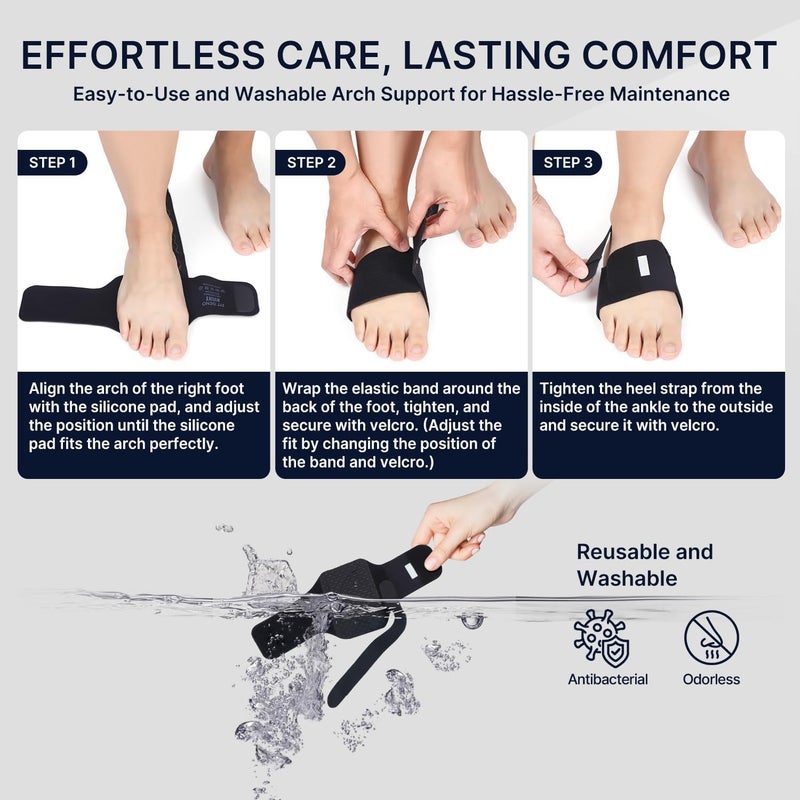 SCIENISH Plantar Fasciitis Night Splint, Black Multi Adjustable Ankle Brace Foot Drop Orthotic Brace for Plantar Fasciitis, Arch Foot Pain, Achilles Tendonitis Support for Women, Men (Upgraded Non-Slip Black) - Image 3