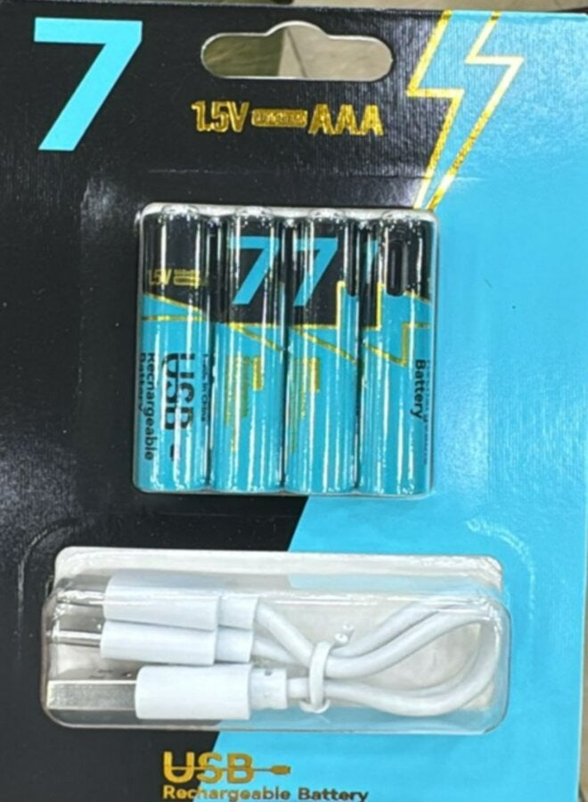 1.5V Battery AAA 4Pcs Rechargeable Battery 