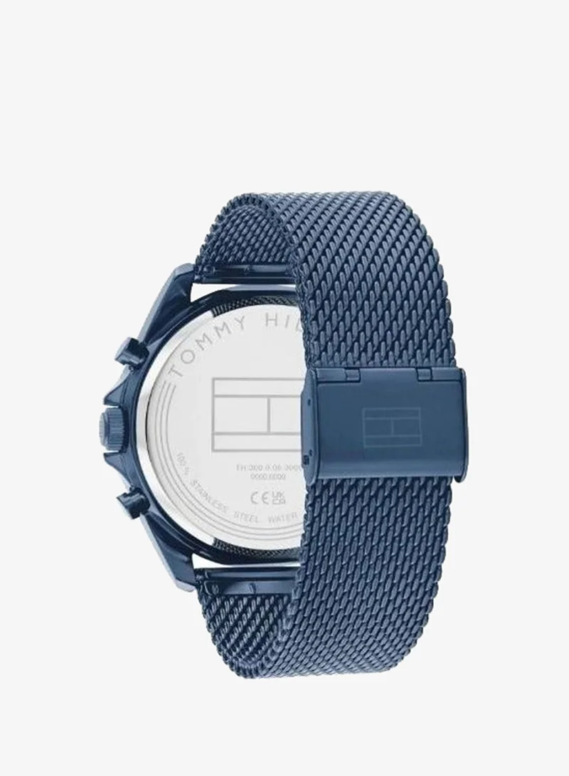 Tommy Hilfiger  Mens Analog Multifunction Quartz Watch With Blue Stainless Steel Mesh Bracelet - 1710648 for Men | Best Price UAE