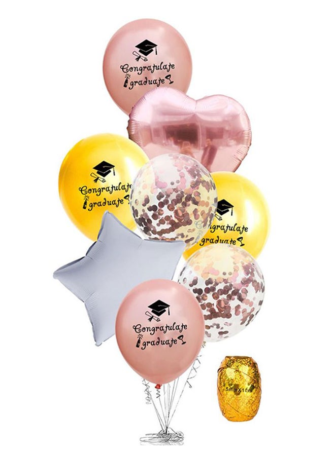 Sharpdo 10-Piece Graduate Party Balloons Set 12inch - Image 1