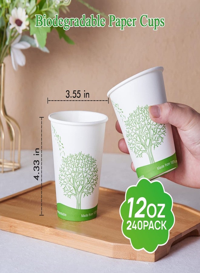 ECOLipak أكواب إيكوليباك الورقية القابلة للتحلل الحيوي، 240 كوبًا، سعة 12 أونصة، أكواب قهوة ورقية قابلة للتحلل الحيوي للاستخدام مرة واحدة، مبطنة بمادة PLA، أكواب صديقة للبيئة للمشروبات الساخنة، مناسبة للحفلات والنزهات والسفر والفعاليات. - Image 5