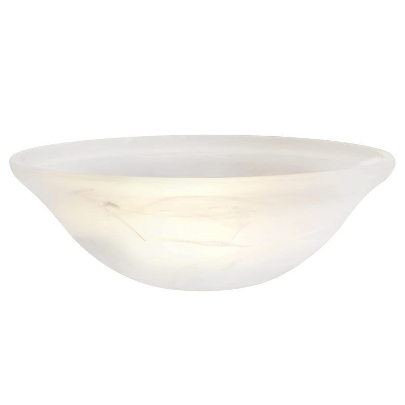 Aspen Creative 25002-65-1 Replacement Alabaster Glass shade for Flush Mount or Semi-Flush Mount, 1/2" Center Hole, 11-1/2" Diameter x 4" Height - Image 2
