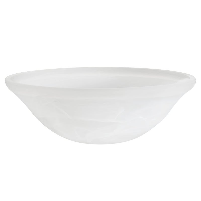 Aspen Creative 25002-65-1 Replacement Alabaster Glass shade for Flush Mount or Semi-Flush Mount, 1/2" Center Hole, 11-1/2" Diameter x 4" Height - Image 1