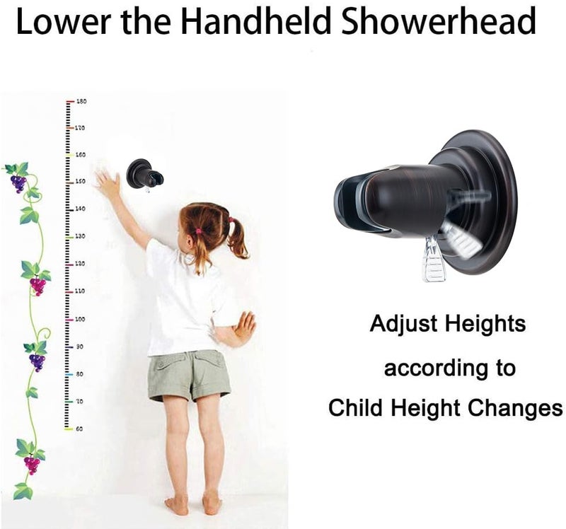 BOPai Vacuum Suction Cup Shower Head Holder, Adjustable 20 Degrees from The Wall - Oil Rubbed Bronze - Image 2