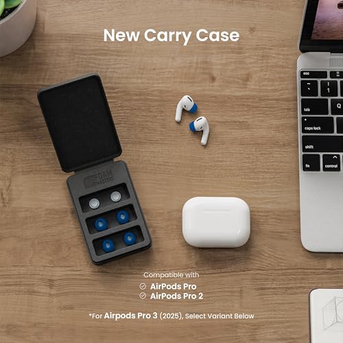 AutoLine Pro Foam Masters Ultra-Premium Memory Foam Ear Tips for AirPods Pro 1st & 2nd Gen | 3 Pairs | New Ver. | Secure Fit | Super Comfort | Better Noise Cancel | Replacement Buds (Medium, Blue) - Image 3