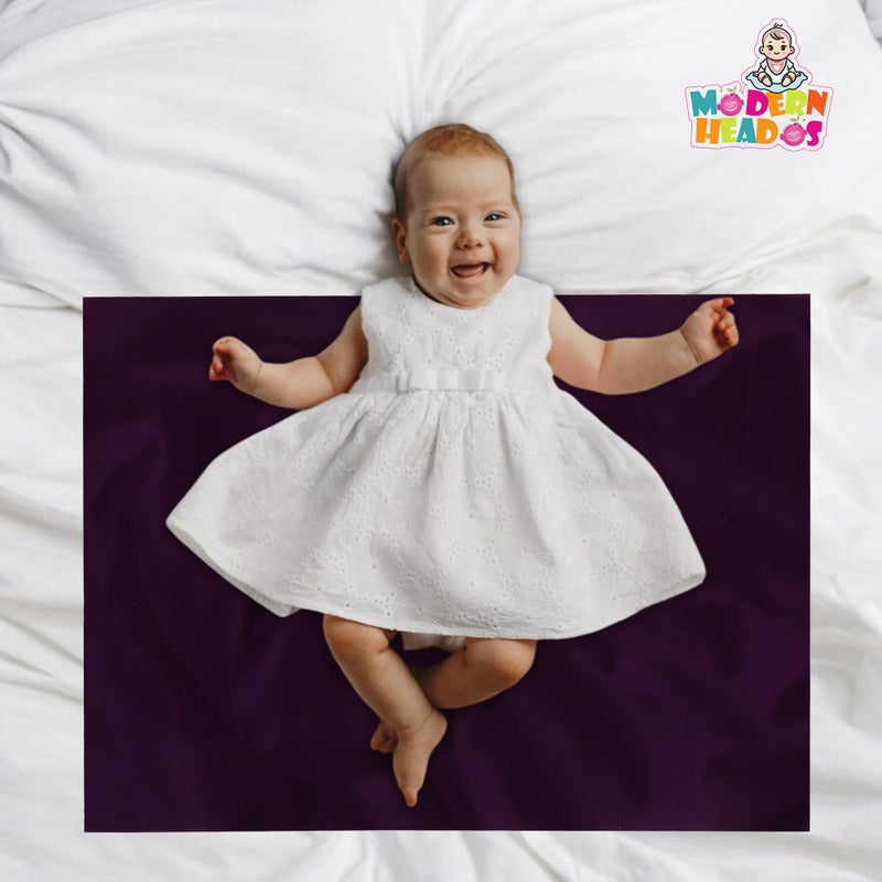 Modern Heados Anti-Piling Fleece Extra Absorbent Quick Dry Sheet for New Born Babies, Cotton Bed Protector Mattress, Reusable Waterproof Baby Cot Sheet Pack of 2 (MDDR_15-S) - Image 5