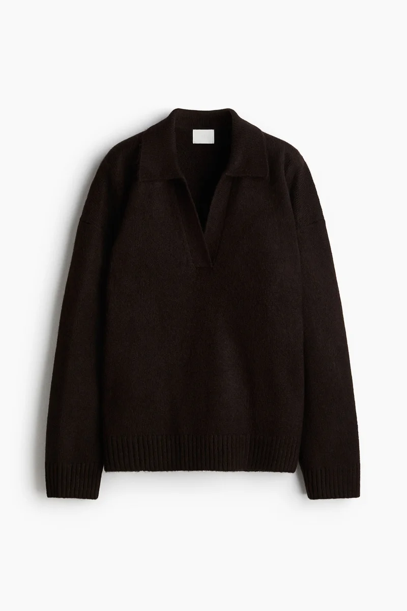 H&M Fine-knit collared jumper