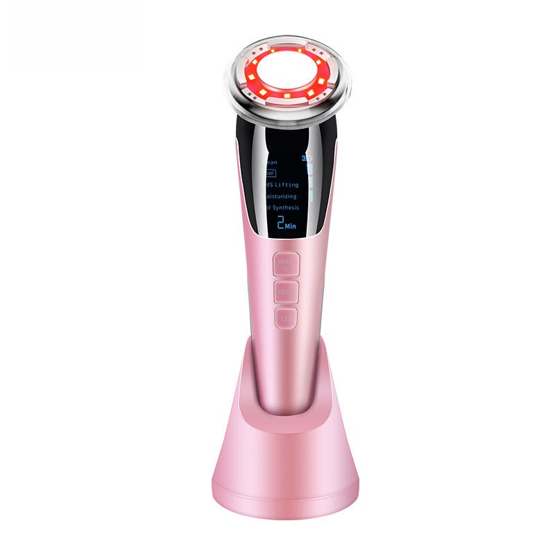 Generic Home Cold Compress Vibration Photon Skincare Device Pink 
