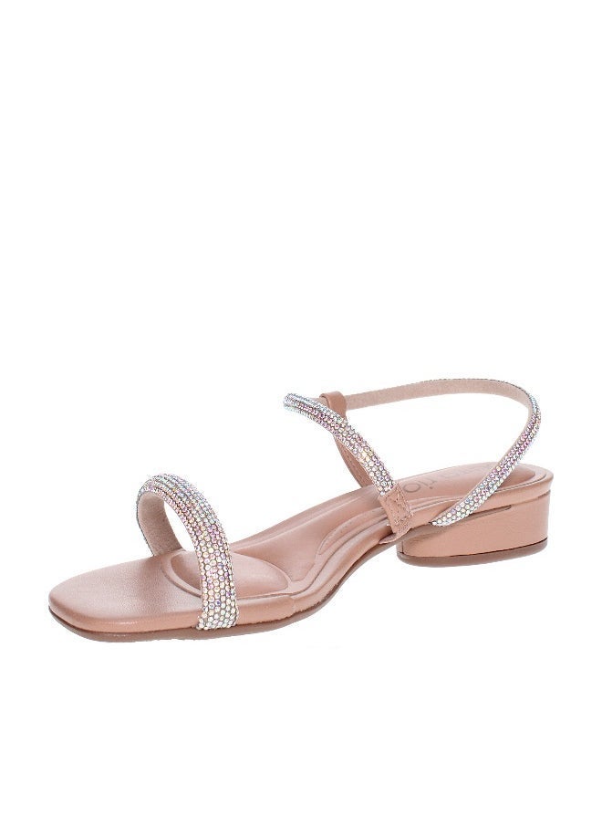 Beira Rio - Beira Rio Ladies Low Heel Sandals Beige | Made In Brazil - Image 1