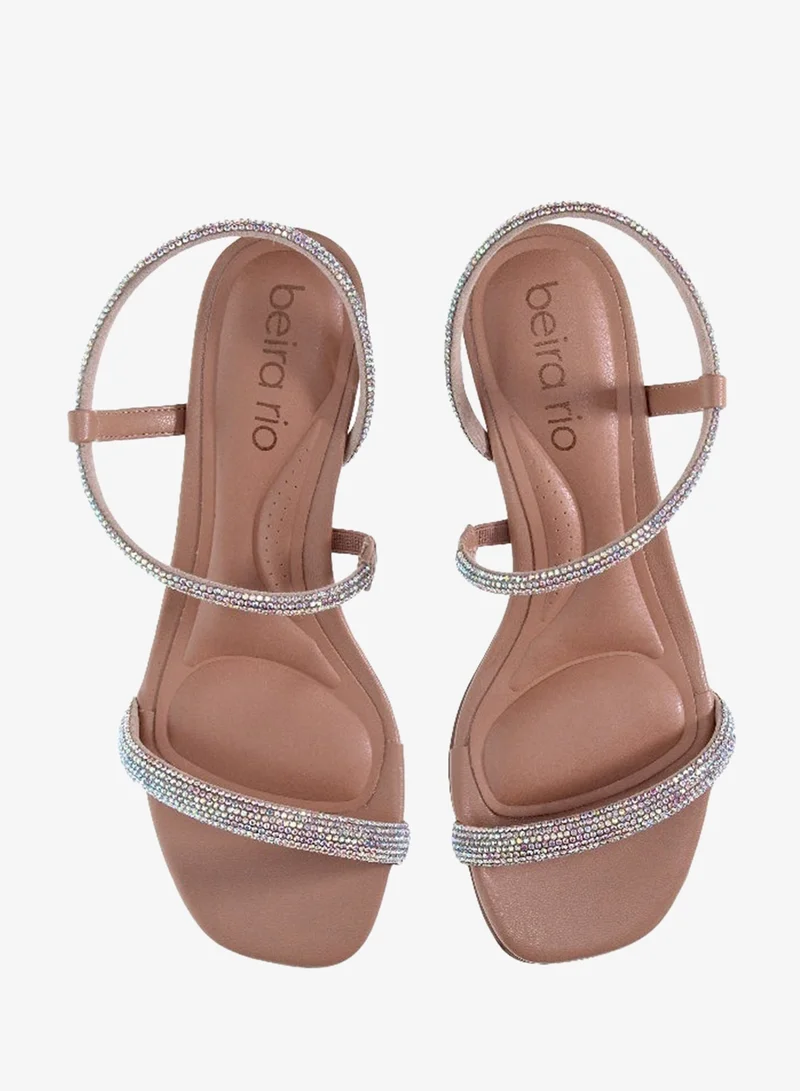 Beira Rio  Beira Rio Ladies Low Heel Sandals Beige | Made In Brazil for Women | Best Price UAE