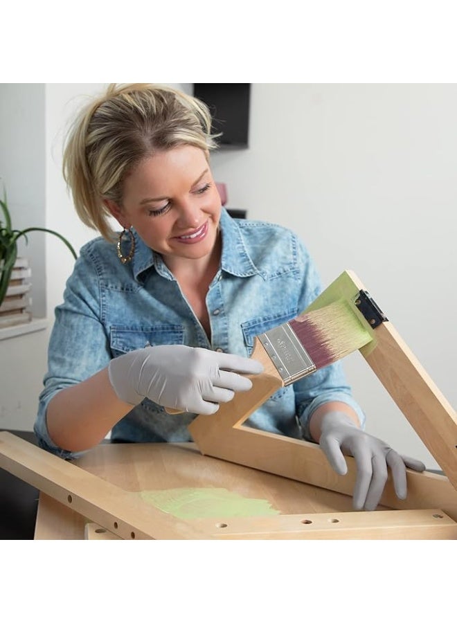 قفازات بيضاء للاستخدام مرة واحدة، خالية من اللاتكس والبودرة، عبوة من 10 قفازات، متينة ومقاومة للثقب، للاستخدامات الطبية، ومعالجة الأغذية، والوشم، والحلاقة - Image 5