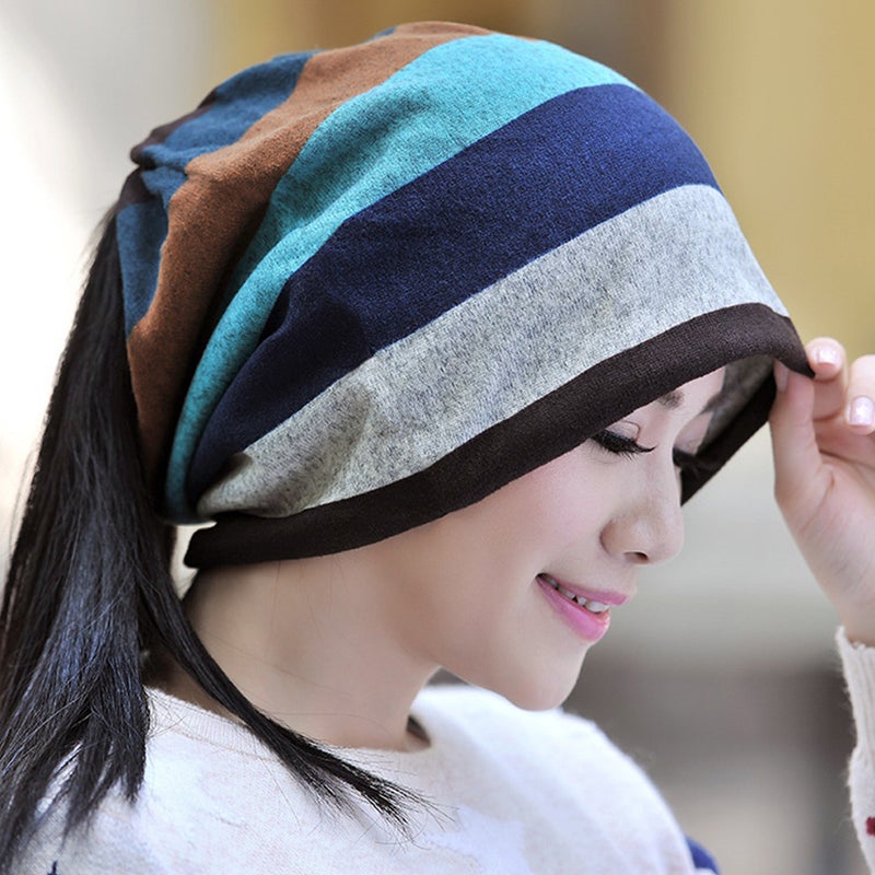Pullover Hat Scarf Men'S And Women'S Digital Printing Turban Hat Outdoor Wind-Proof Warm Plus Velvet Hat - Image 2