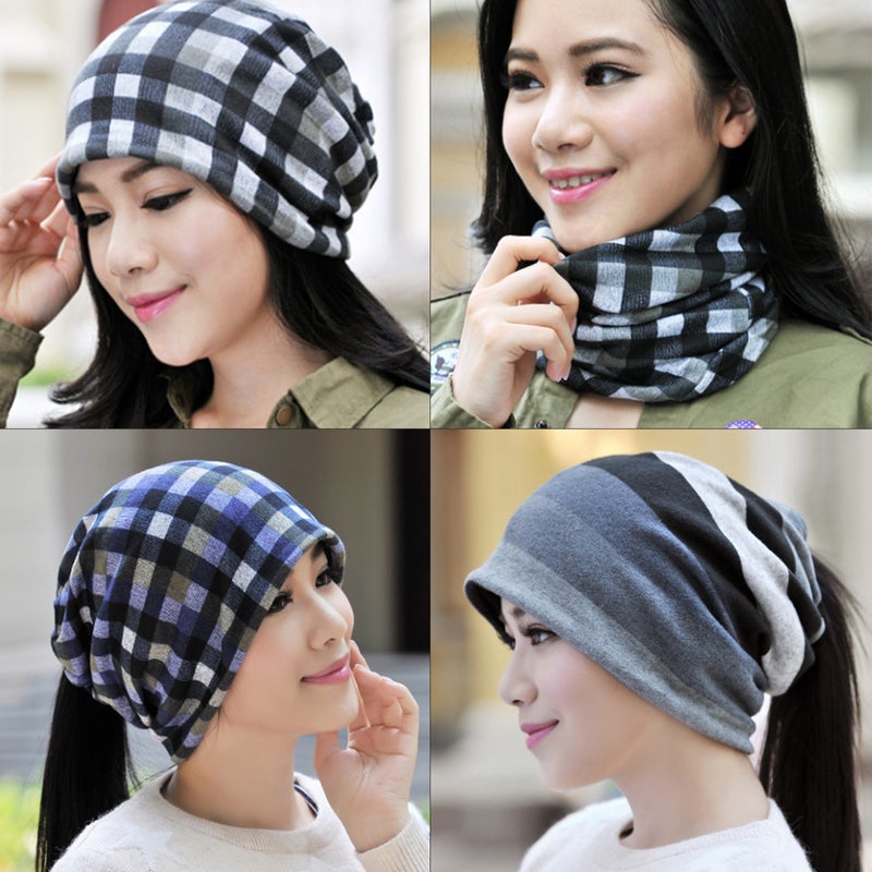 Pullover Hat Scarf Men'S And Women'S Digital Printing Turban Hat Outdoor Wind-Proof Warm Plus Velvet Hat - Image 4