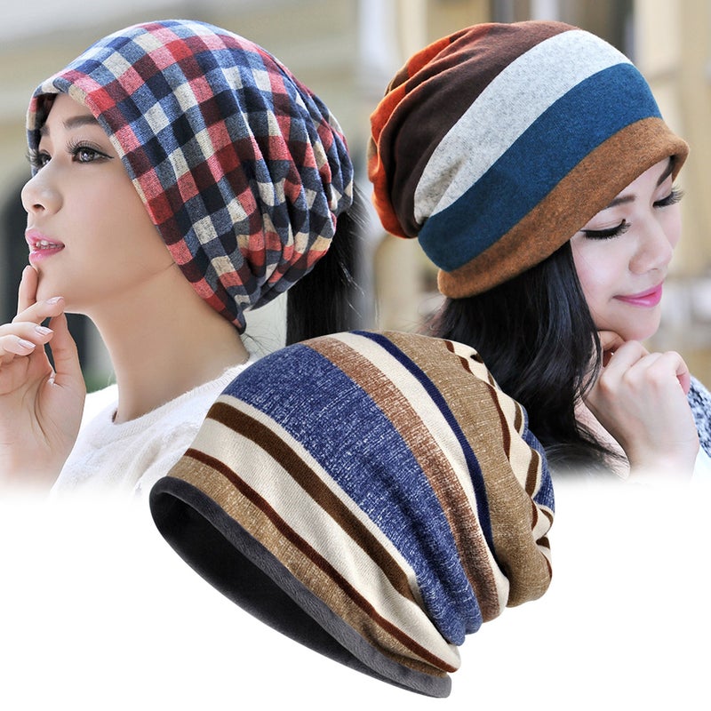 Pullover Hat Scarf Men'S And Women'S Digital Printing Turban Hat Outdoor Wind-Proof Warm Plus Velvet Hat - Image 3