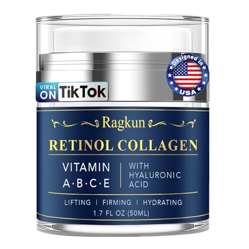 Ragkun Retinol Cream for Face Collagen Neck Creams for Tightening and Firming Anti Aging Day  Night Facial Moisturizer for Women  Men Instant Face Lift Wrinkle Cream 17 fl oz