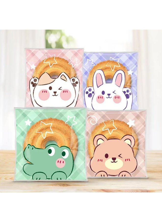 Kawkab 100 Self-Sealing Fortune Cookie Bags, Resealable Cellophane Snack Bags for Baking Cookies and Candies (7.5x7.5 cm) - Image 4