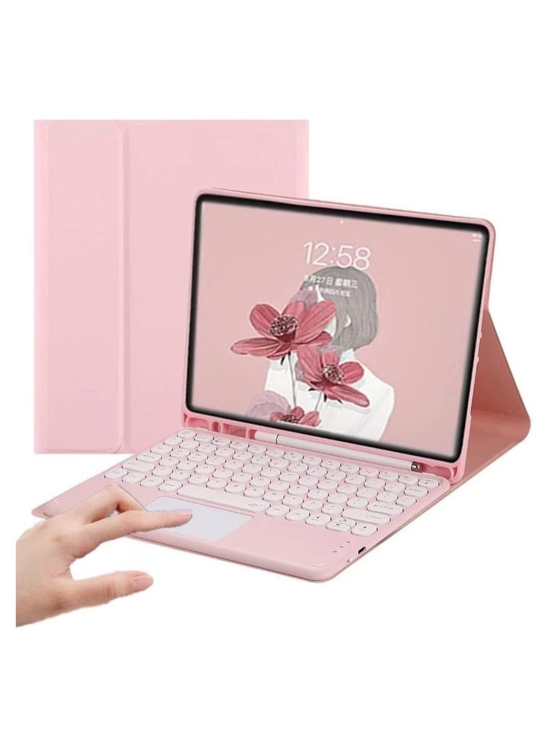 **غطاء لوحة مفاتيح عربي وإنجليزي، متوافق مع جهاز Samsung Galaxy Tab S11 Ultra 14.6 بوصة 2025 (SM-X930/X936B) - لوحة مفاتيح قابلة للفصل باللمس، غلاف فوليو جلدي رقيق وغطاء ذكي.**