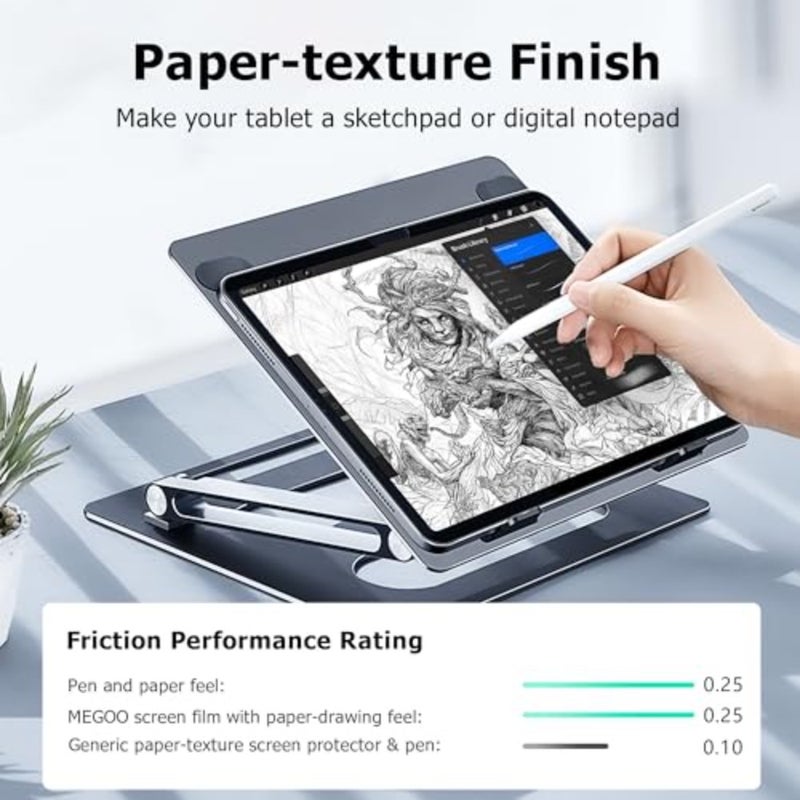 واقي شاشة ملمس الورق المغناطيسي لجهاز Surface Pro 11/10/9/8/X 13 بوصة، فيلم كتابة مضاد للتوهج قابل للإزالة لكتابة الرسم، مع مجلد تخزين، متوافق مع الزجاج المقسى - Image 5
