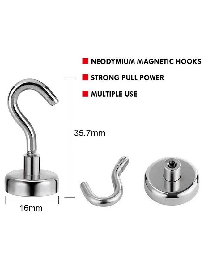 MIKEDE 28LB Magnetic Hooks, N52 Strong Neodymium Magnets Hooks for Hanging, Earth Magnetic Hooks Heavy Duty for Refrigerator, Extra Cruise Hooks for Kitchen, Classroom, Workplace, Grill - 28PCS - Image 5