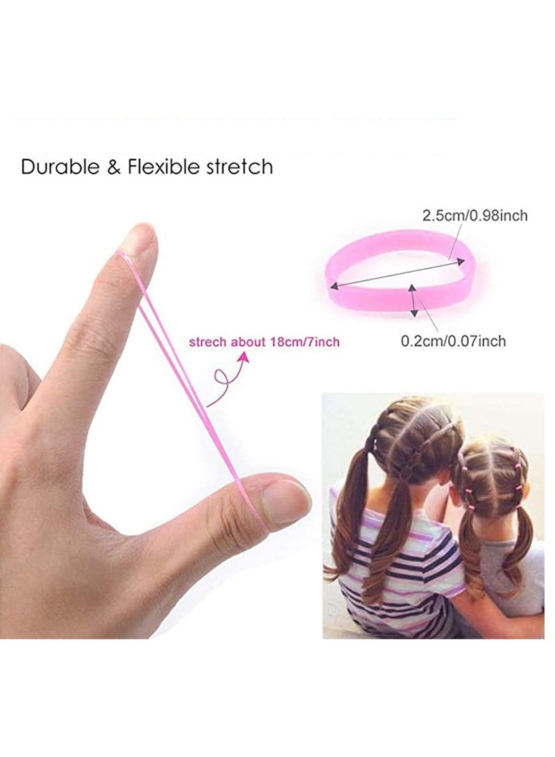 Suntown Elastic Hair Ties, Ponytail Holders No Crease Hair Bands for Women Girls Hair Elastics Hair Ties Ponytail Holders Hair Bands Bulk 2000 Pieces - Image 4