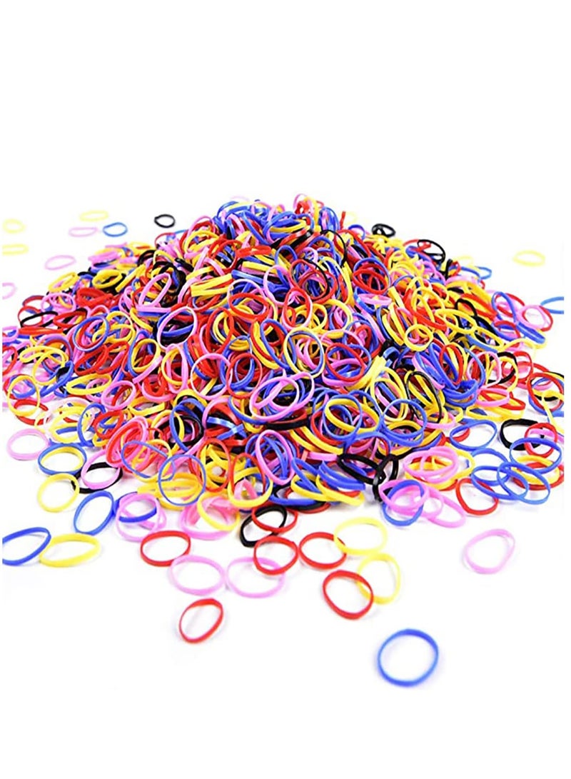 Suntown Elastic Hair Ties, Ponytail Holders No Crease Hair Bands for Women Girls Hair Elastics Hair Ties Ponytail Holders Hair Bands Bulk 2000 Pieces - Image 1