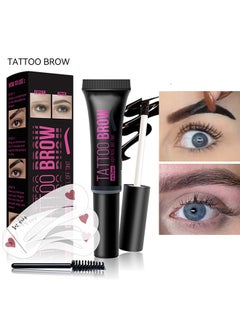 Tattoo Brow, Waterproof Long Lasting Peel Off Tattoo Eye Brow Gel, Semi Permanent Brow Tint, Last Up to 3 Days, Eyebrow Pencil for Fuller Defined Looking Brows #02