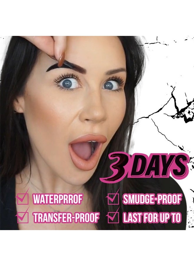 EELHOE - Tattoo Brow, Waterproof Long Lasting Peel Off Tattoo Eye Brow Gel, Semi Permanent Brow Tint, Last Up to 3 Days, Eyebrow Pencil for Fuller Defined Looking Brows #02 - Image 1
