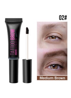 EELHOE Tattoo Brow, Waterproof Long Lasting Peel Off Tattoo Eye Brow Gel, Semi Permanent Brow Tint, Last Up to 3 Days, Eyebrow Pencil for Fuller Defined Looking Brows #02  - Image 2
