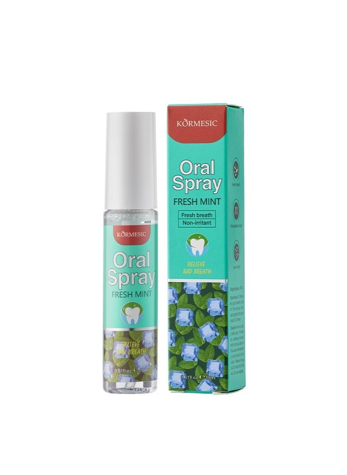 Kormesic Fresh Mint Oral Spray 18ml - Instant Fresh Breath - Image 1