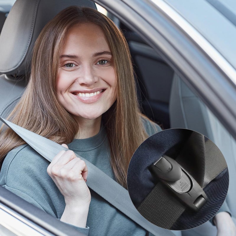 QWORK 2PCS Car Seatbelt Clip Universal Seatbelt Adjuster for Optimal Comfort & Safety - Image 2