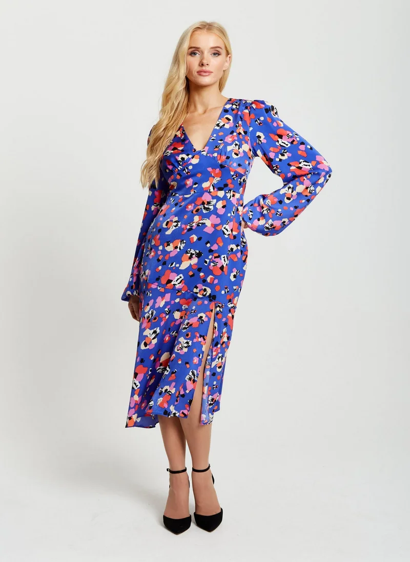 Liquorish Multicolour Abstract Dot Midi Dress