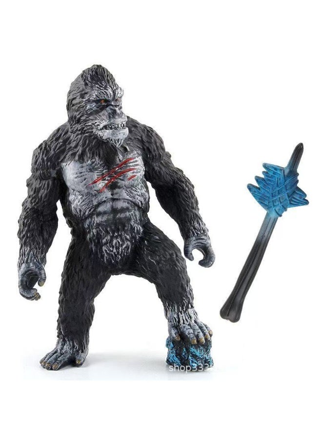 HALAMODO Hollow Large King Kong Gorilla Animal Model Toy With Battle Axe Accessory, Realistic Gorilla Animal Statue, Jurassic Jungle Toy For Kids, Children Cognitive Education Toy, Bath And Pool Water Play Companion, Boys Girls Birthday Party Gifts ,Ideal Gift and Room Decor for Boys & Girls, Black, 16*24*8 Cm - Image 4