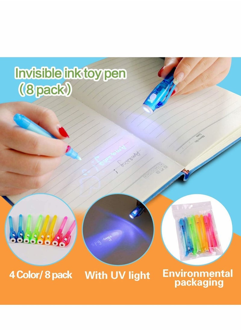 Y&D UV Pen, Invisible Ink 8Pcs Disappearing Pen with Light, Magic Marker for Secret Message Kids Party Favors Ideas Gifts, Drawing Writing Highlighter Funny Hidden  - Image 4