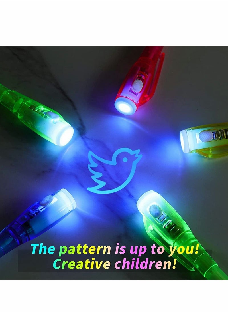 Y&D UV Pen, Invisible Ink 8Pcs Disappearing Pen with Light, Magic Marker for Secret Message Kids Party Favors Ideas Gifts, Drawing Writing Highlighter Funny Hidden  - Image 2