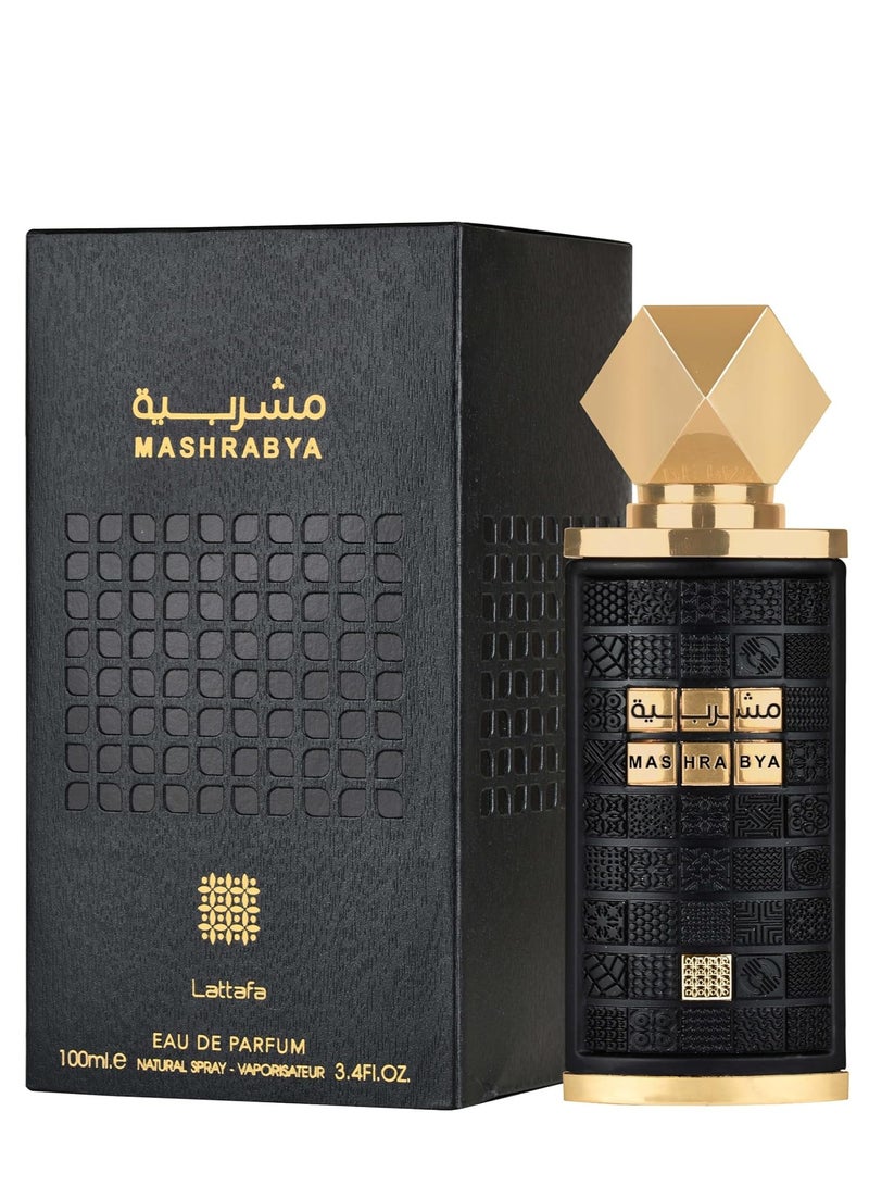 Lattafa Mashrabya for Unisex Eau de Parfum Spray, 3.4 Ounce / 100 ml - Image 1