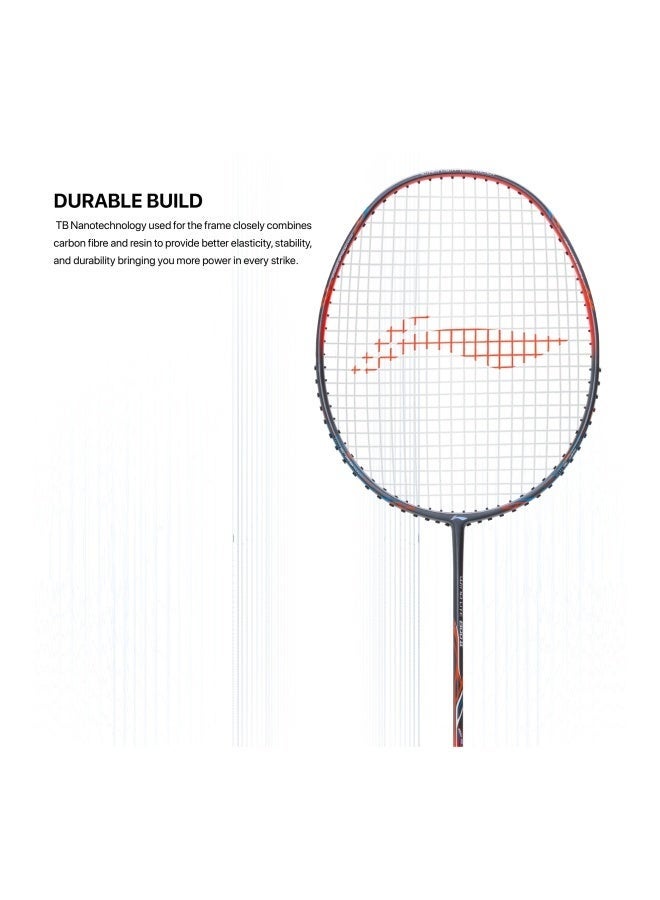 Li-Ning Li_Ning Wind Lite 800 Carbon Graphite Badminton Strung Badminton Racket with Full Racket Cover (Grey/Red) - Premium Badminton Racquets for Performance, Durability and Everyday Use - Image 2