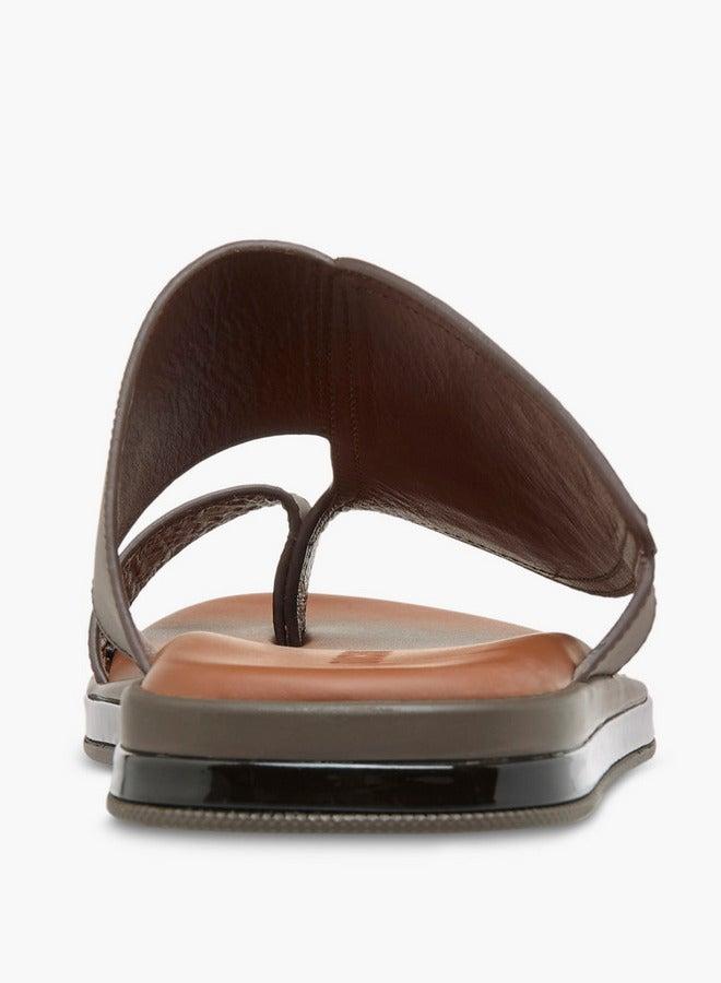 DUCHINI Men's Textured Slip-On Arabic Sandals - Image 5