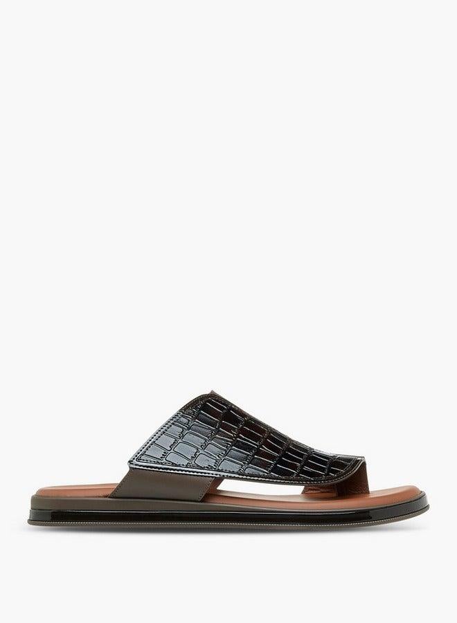 DUCHINI Men's Textured Slip-On Arabic Sandals - Image 2