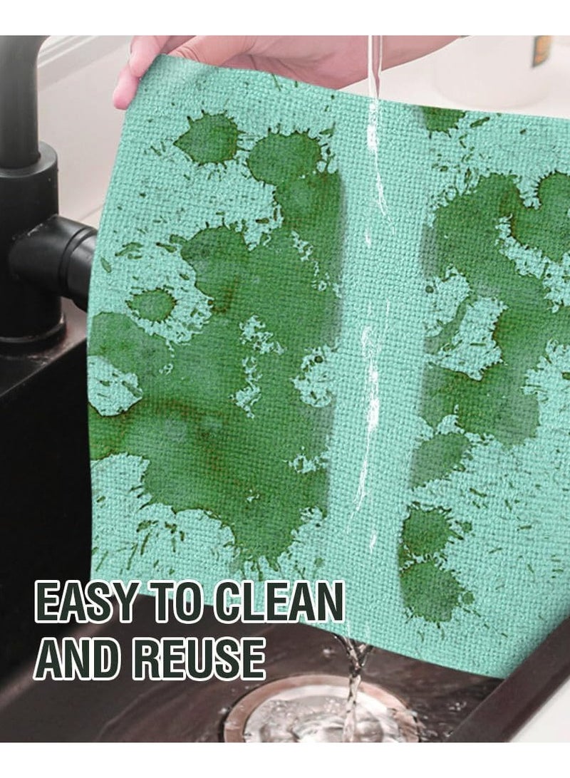 20pcs Microfiber Cleaning Cloth Removable Rag Reusable Cloth Tea Towel Hand Towel Washcloths Strong Absorbent Decontamination for Home Kitchen Cleaning - Image 4