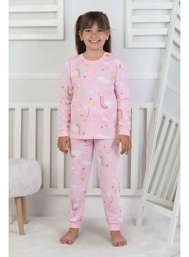 zuzunga Cute Dreams Pattern Long Sleeve Girls' Pajama Set.