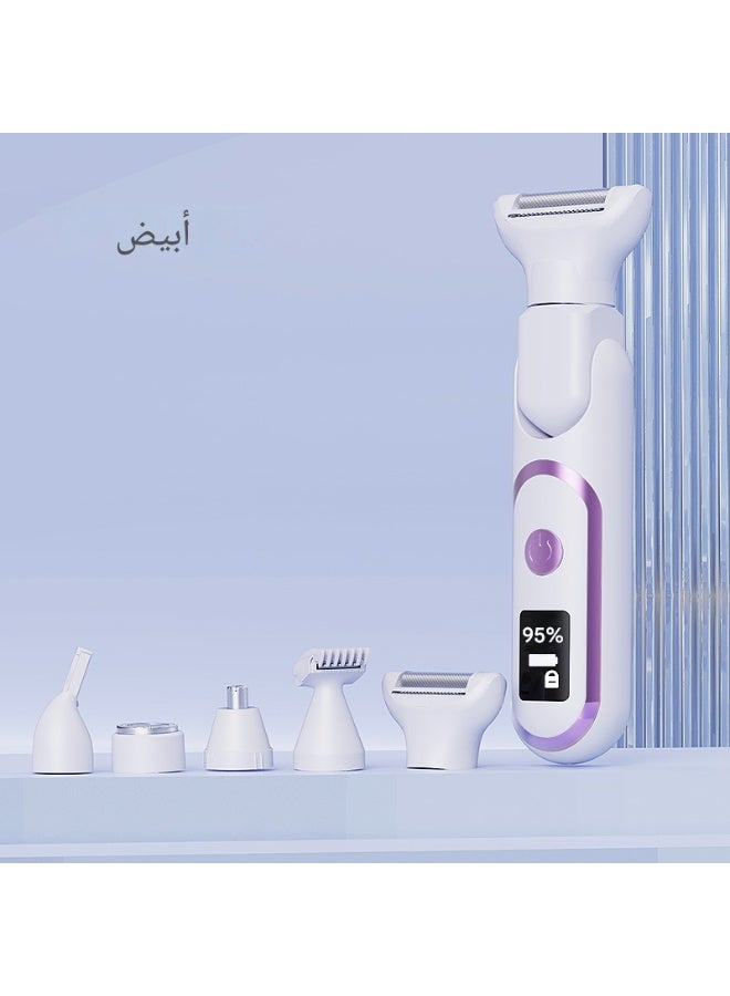 شاشة رقمية متعددة الوظائف، ماكينة حلاقة نسائية، جهاز إزالة الشعر، جهاز حلاقة كهربائي تحت الإبط، آلة قص الحواجب الخاصة - Image 1