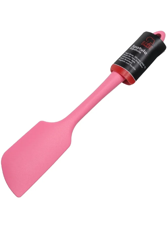 Chef Craft Premium Silicone Stain Resistant Angled Spatula Pink 11inch 13765