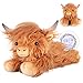 SuzziPals Heatable Coolable Weighted Highland Cow Stuffed Animal Microwavable Stuffed Animals Peirod Heating Pad for Cramps Cuddly Soft Plushies for Warmth Companion Highland Cow Gifts for Women - Image 2