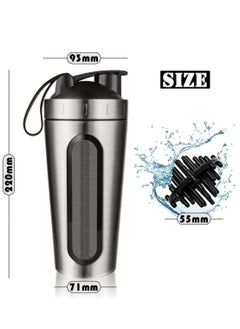 Oasisgalore Protein shaker, Diet shaker, water bottle with scale and rotary lid for outdoor lovers.  - Image 2