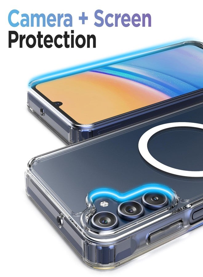 إنكاسد جراب Encased MAG لهاتف سامسونج جالاكسي A25 5G (2024) متوافق مع الشحن اللاسلكي MagSafe، غطاء مغناطيسي شفاف كريستالي MSCB332 - Image 2