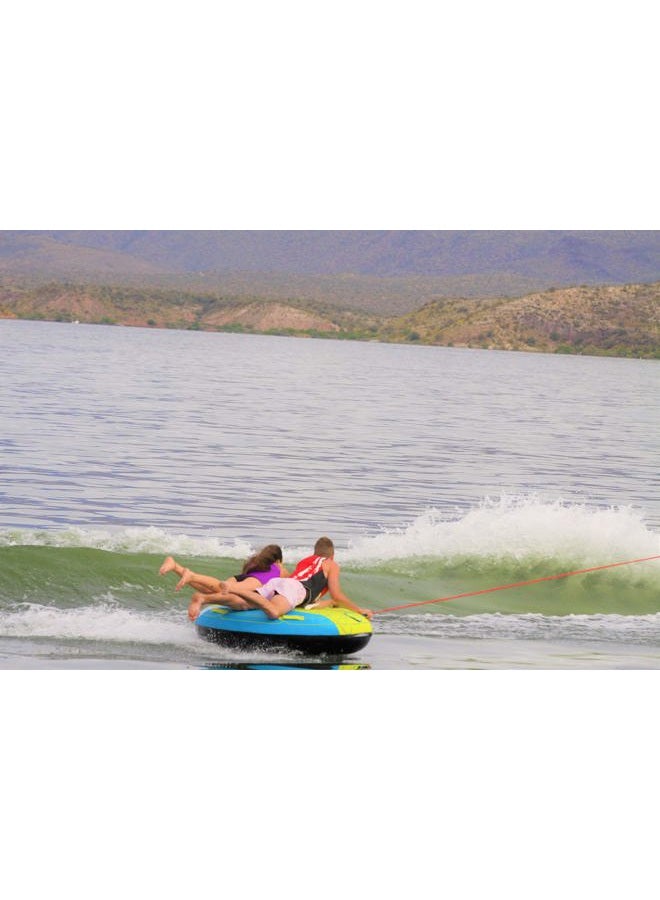 Airhead Comfort Shell Towable 1-2 Rider Tube for Boating and Water Sports, Kwik-Connect Tow, Double-Stitched Nylon Cover & Patented Speed Safety Valve for Easy Inflating & Deflating - Image 4