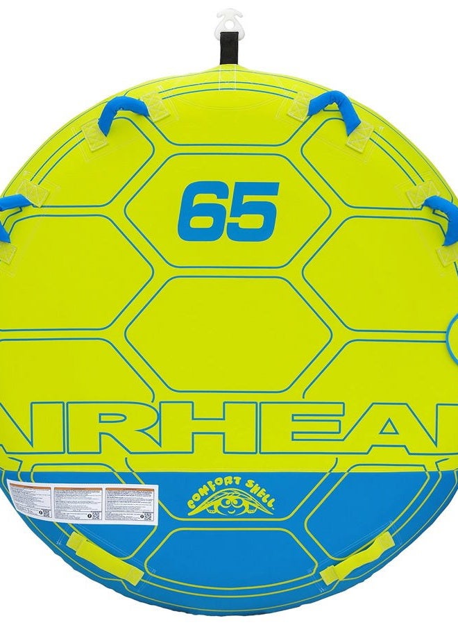 Airhead Comfort Shell Towable 1-2 Rider Tube for Boating and Water Sports, Kwik-Connect Tow, Double-Stitched Nylon Cover & Patented Speed Safety Valve for Easy Inflating & Deflating - Image 1